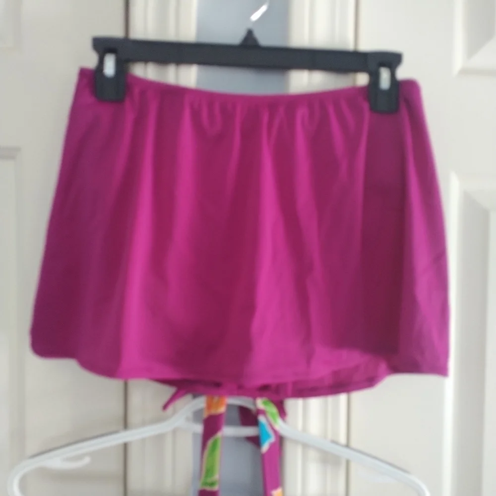 Chadwick's Floral Two Piece Tankini Skirted Bathing Suit 8 - Picture 10 of 12